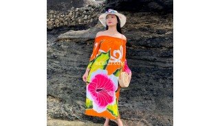 Rayon Dress Hand Painted Floral Design High Quality